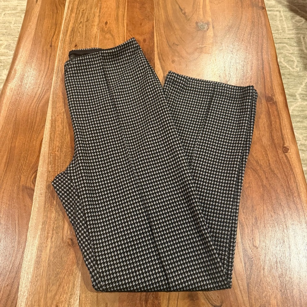 Joan Vass Black and White Houndstooth Dress Pants Women’s Size S